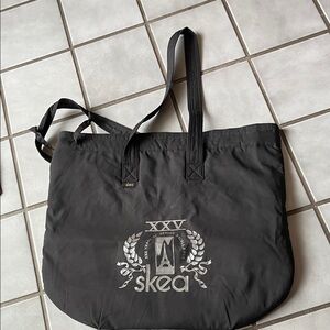 Skea Black Nylon Satchel Tote Bag